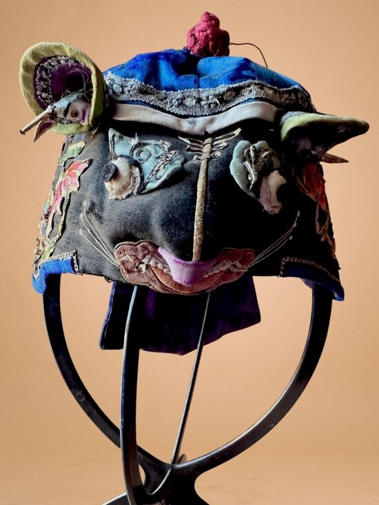Other - Antique Chinese Child’s Embroidered Tiger Hat Protective Festival Cap